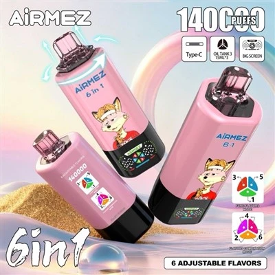 AIRMEZ FOX 6 IN 1 140000 vienreizējās lietošanas vape vairumtirdzniecība